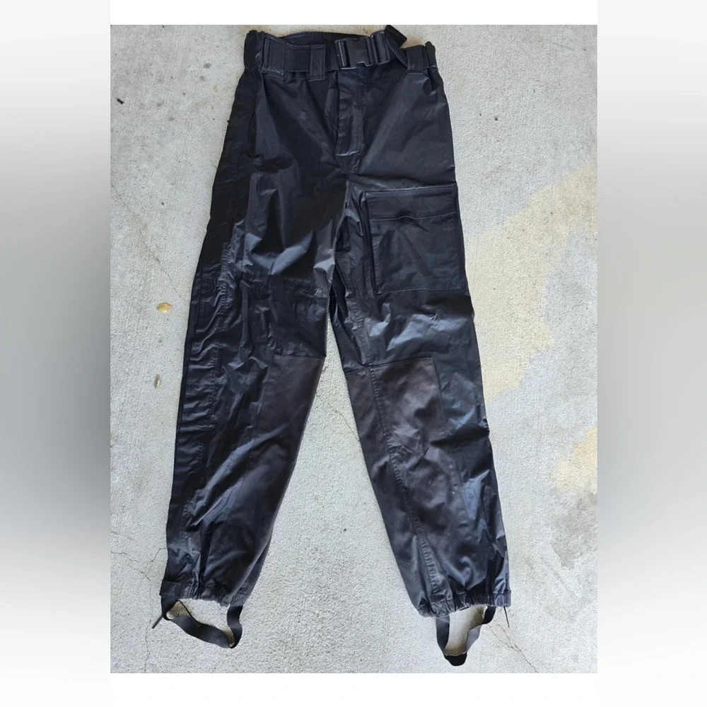 Harley Davidson Men S Pants 34x32 Black Motorcycle Windbreaker Adjustable Belt - Picture 2 of 16